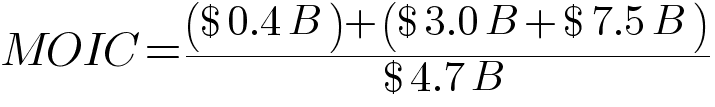 MOIC calculation step 1